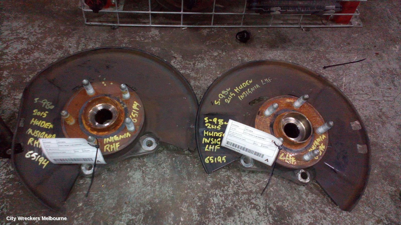 HOLDEN INSIGNIA RIGHT FRONT HUB ASSEMBLY, GA, 02/2015 - 01/2017