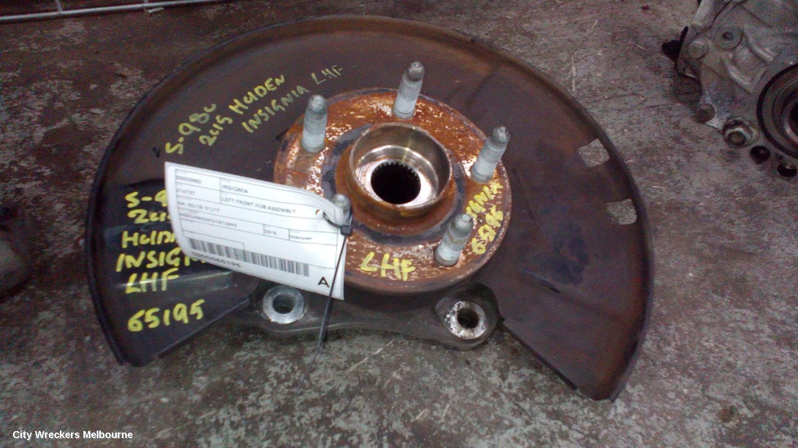 HOLDEN INSIGNIA LEFT FRONT HUB ASSEMBLY, GA, 02/2015 - 01/2017