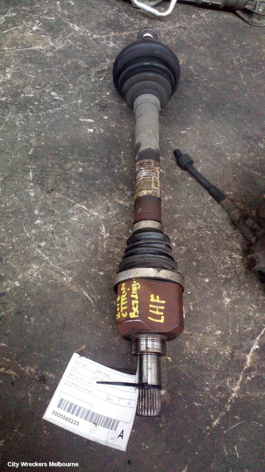 CITROEN BERLINGO LEFT DRIVESHAFT, B9C, 03/2009 - 12/2018