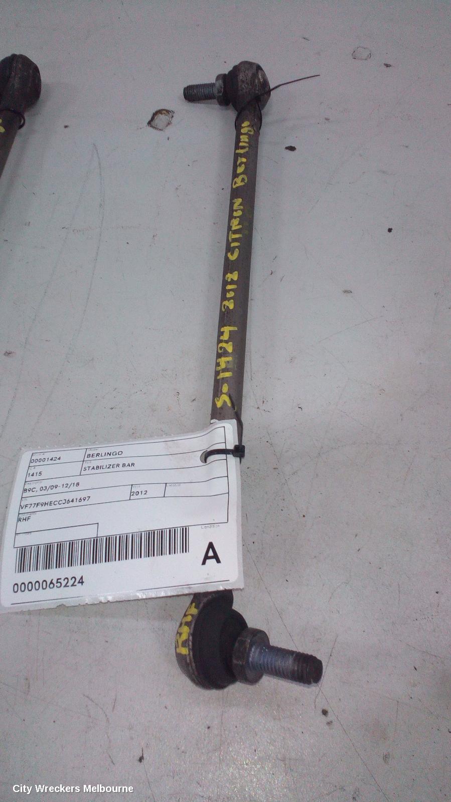 CITROEN BERLINGO STABILISER BAR, B9C, 03/2009 - 12/2018