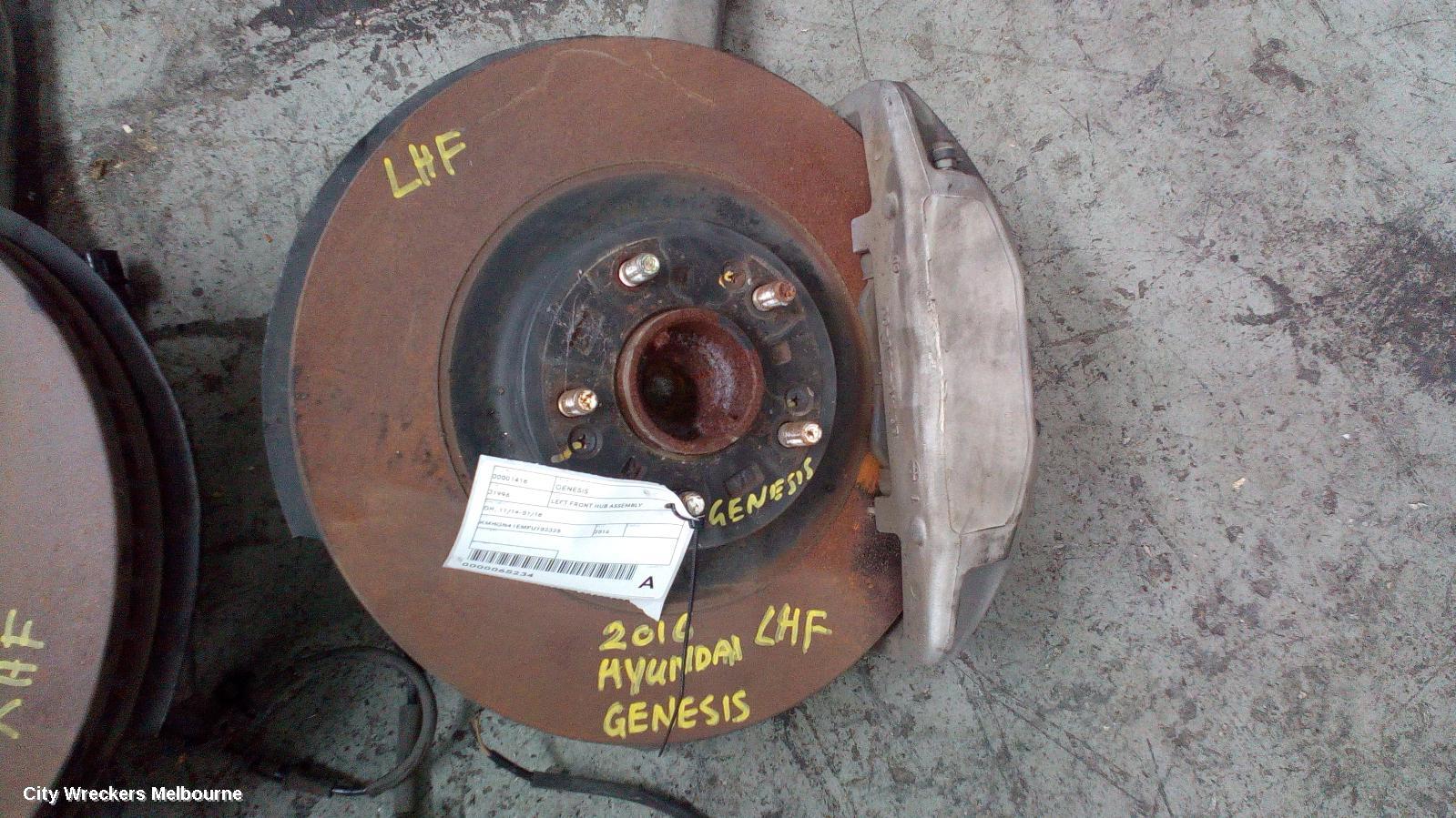 HYUNDAI GENESIS LEFT FRONT HUB ASSEMBLY, DH, 11/2014 - 01/2018