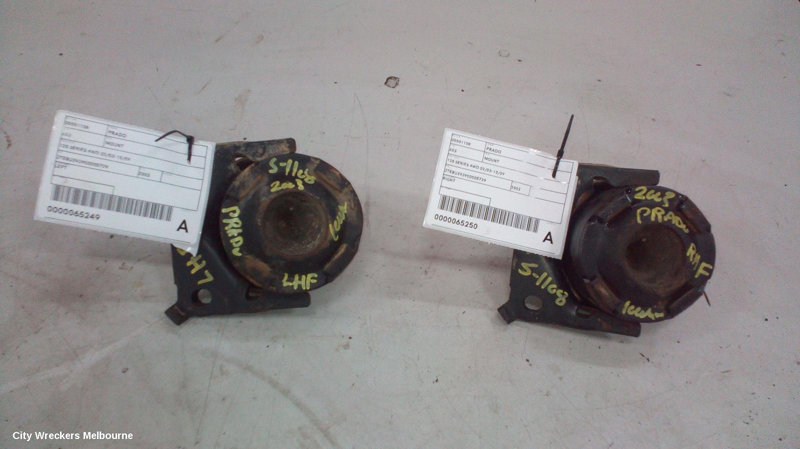 TOYOTA PRADO MOUNT, 120 SERIES 4WD 02/2003 - 10/2009