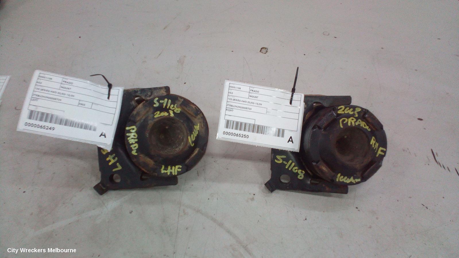TOYOTA PRADO MOUNT, 120 SERIES 4WD 02/2003 - 10/2009