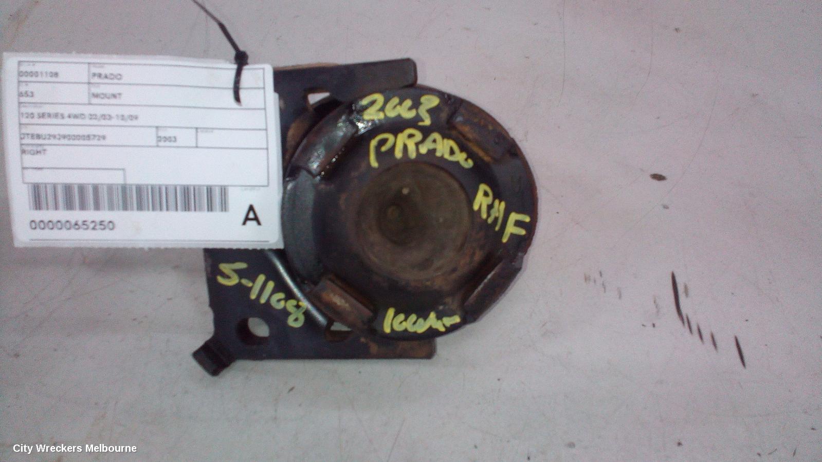 TOYOTA PRADO MOUNT, 120 SERIES 4WD 02/2003 - 10/2009