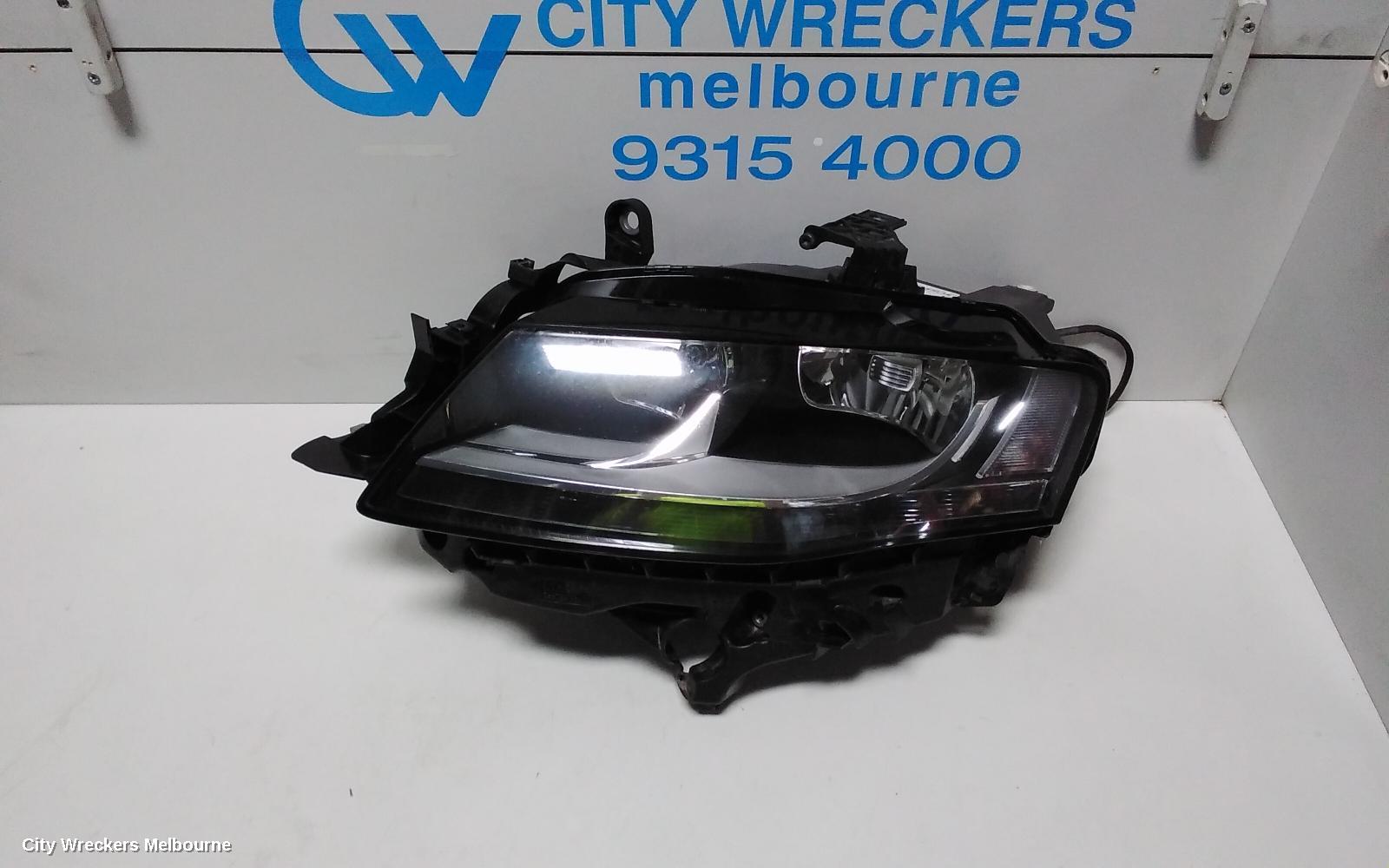 AUDI A4 LEFT HEADLAMP, B8 8K, HALOGEN TYPE, 02/2008 - 06/2012