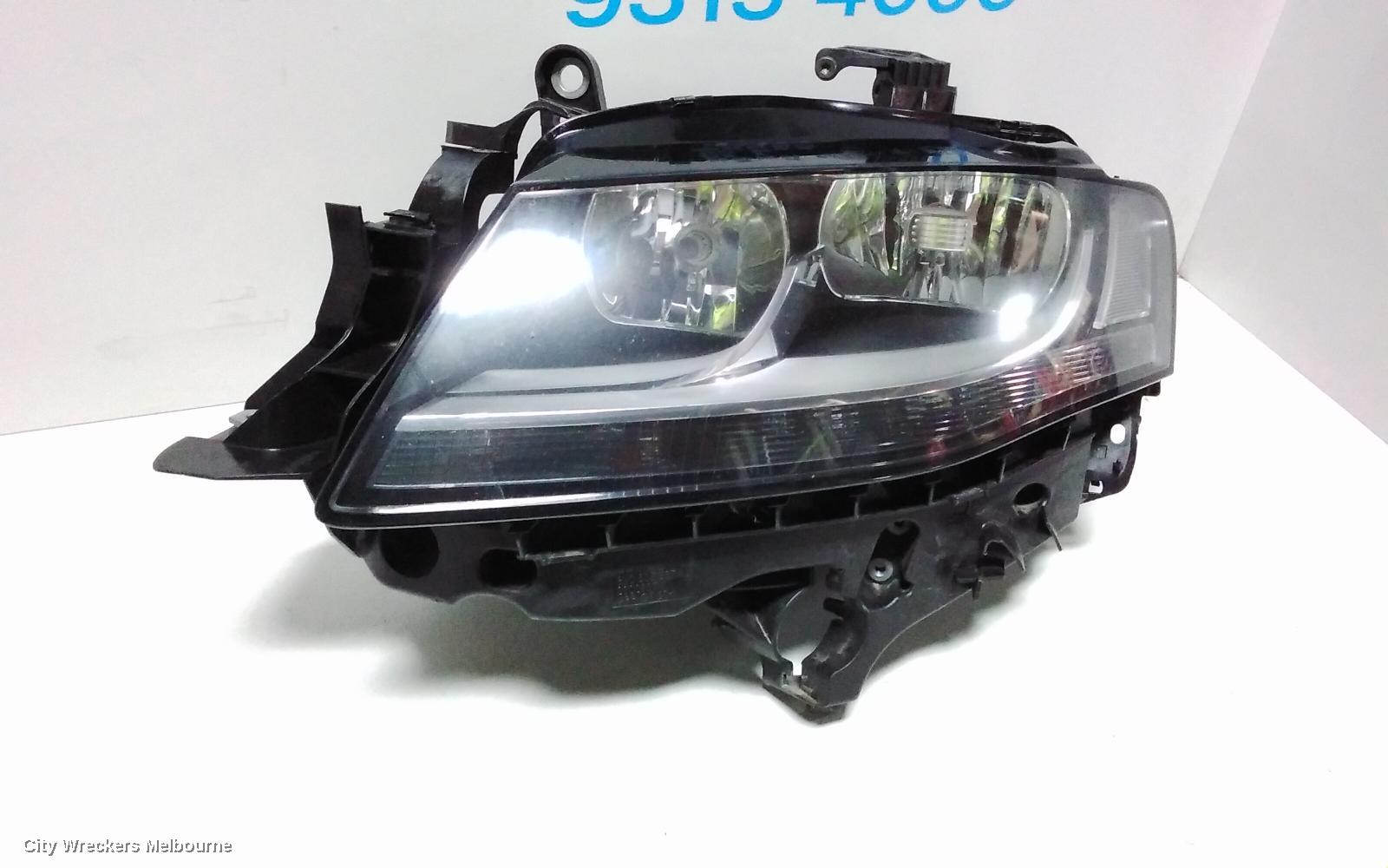 AUDI A4 LEFT HEADLAMP, B8 8K, HALOGEN TYPE, 02/2008 - 06/2012