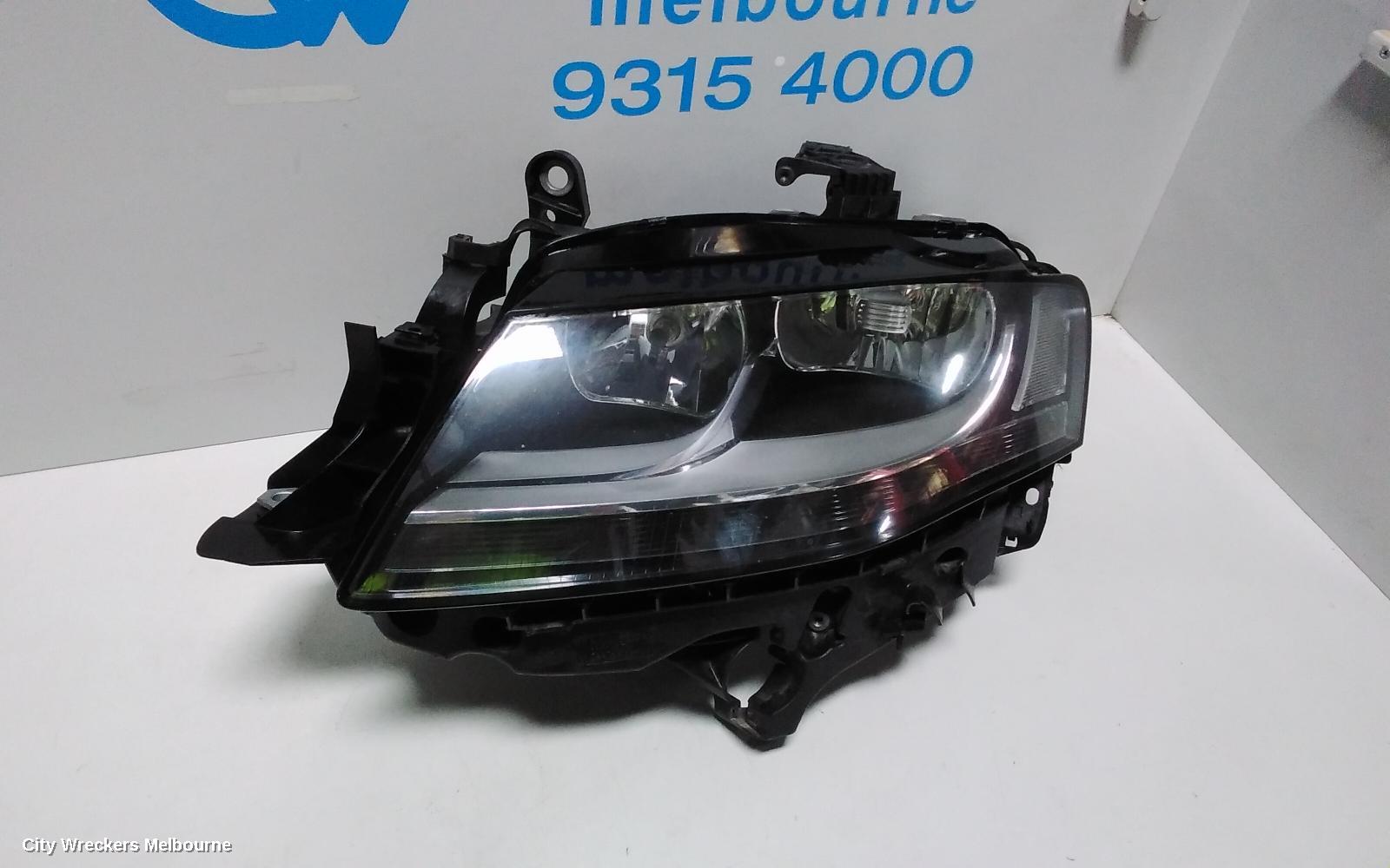 AUDI A4 LEFT HEADLAMP, B8 8K, HALOGEN TYPE, 02/2008 - 06/2012