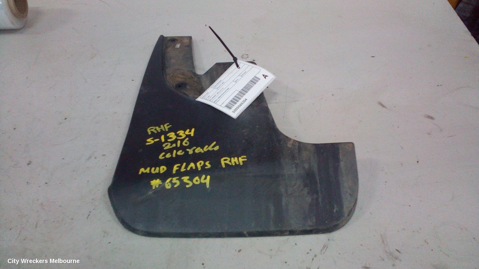 HOLDEN COLORADO MUD FLAPS, RH FRONT, RG, 01/2012 ONWARDS