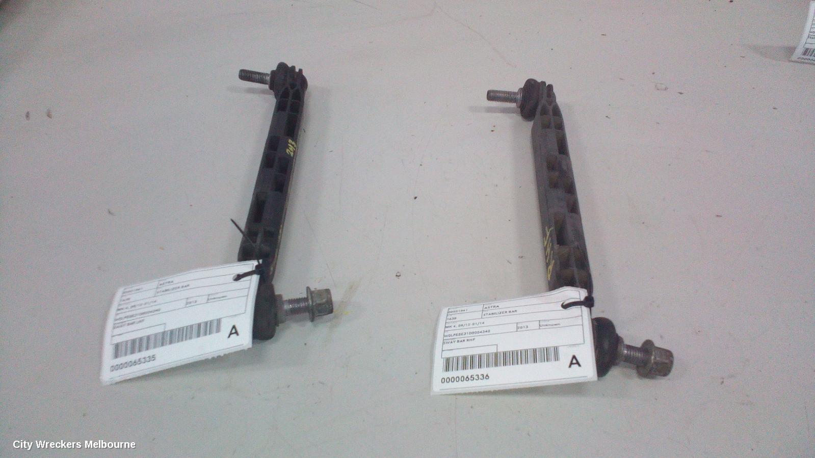 OPEL ASTRA STABILISER BAR, MK 4, 09/2012 - 01/2014