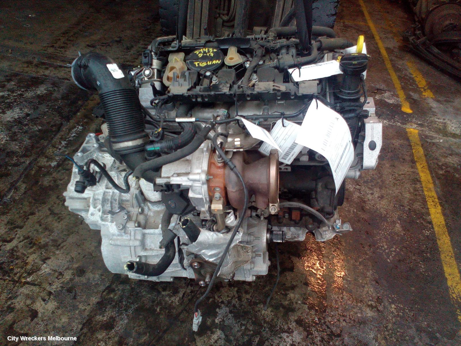VOLKSWAGEN TIGUAN ENGINE, PETROL, 2.0, TURBO, CZPA CODE, 5NA, 06/2016 ONWARDS