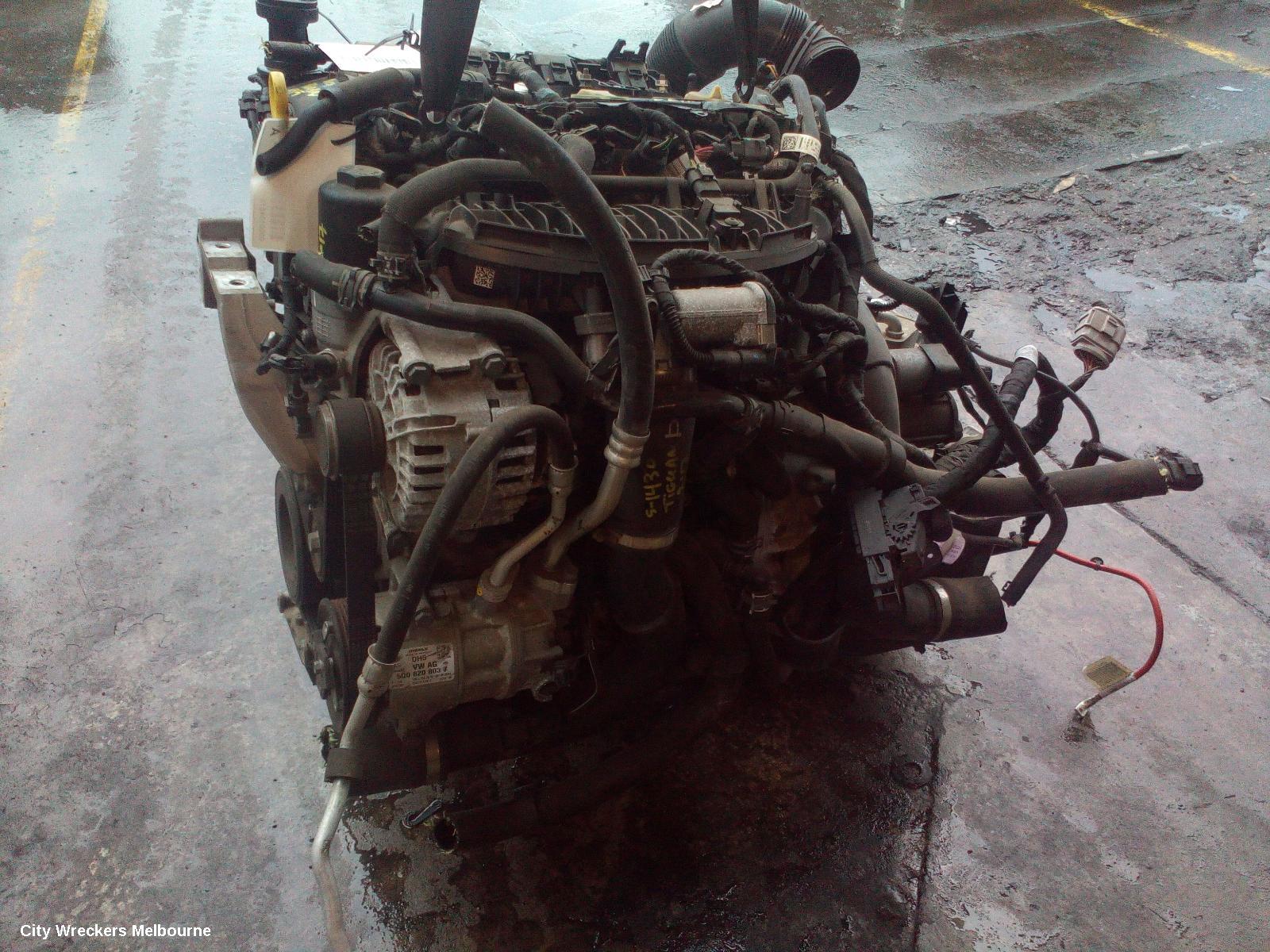 VOLKSWAGEN TIGUAN ENGINE, PETROL, 2.0, TURBO, CZPA CODE, 5NA, 06/2016 ONWARDS