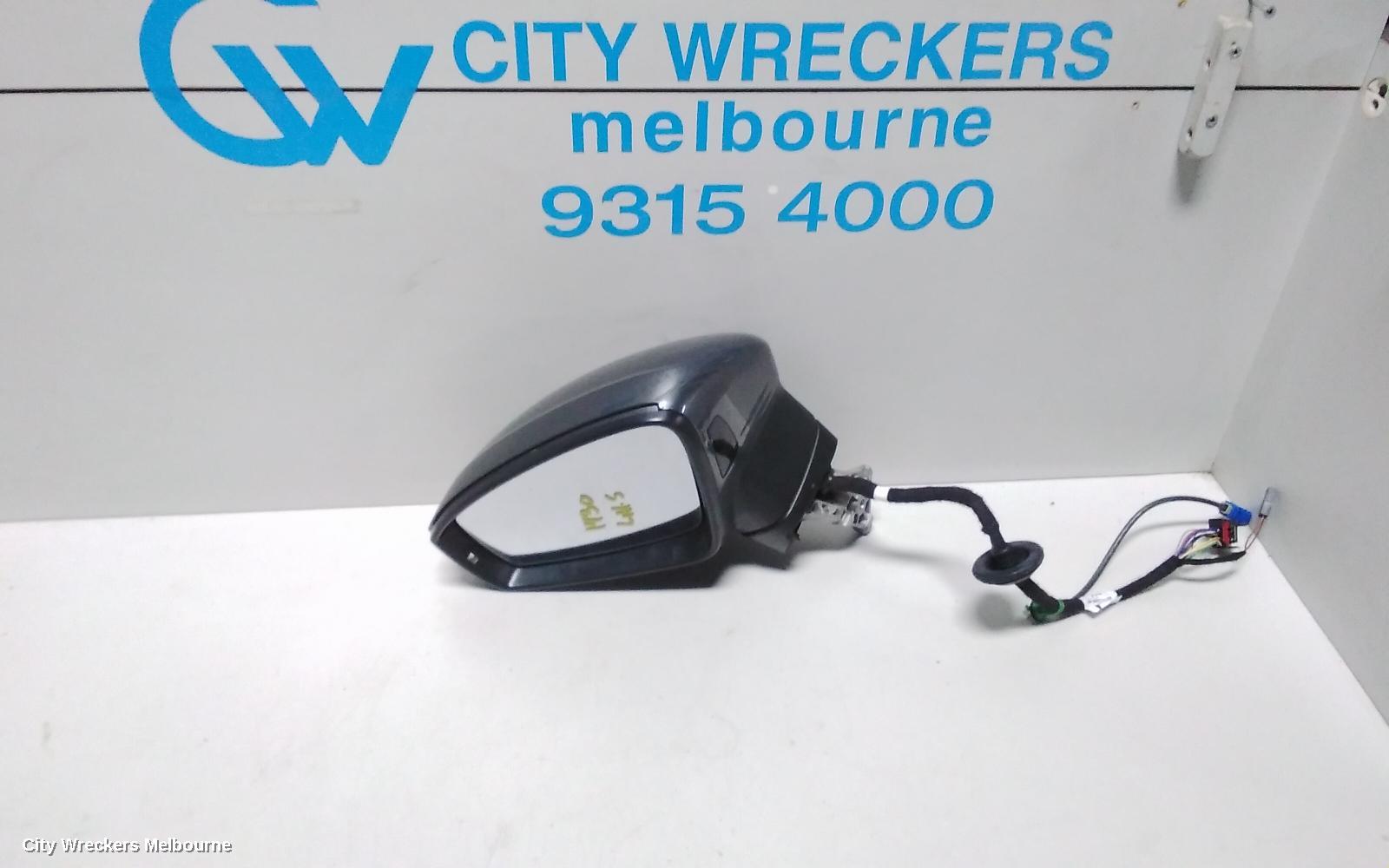 VOLKSWAGEN TIGUAN LEFT DOOR MIRROR, 5NA, POWER FOLD, W/ SIDE ASSIST & CAMERA TYPE (6XQ/KA6), 06/2016 ONWARDS