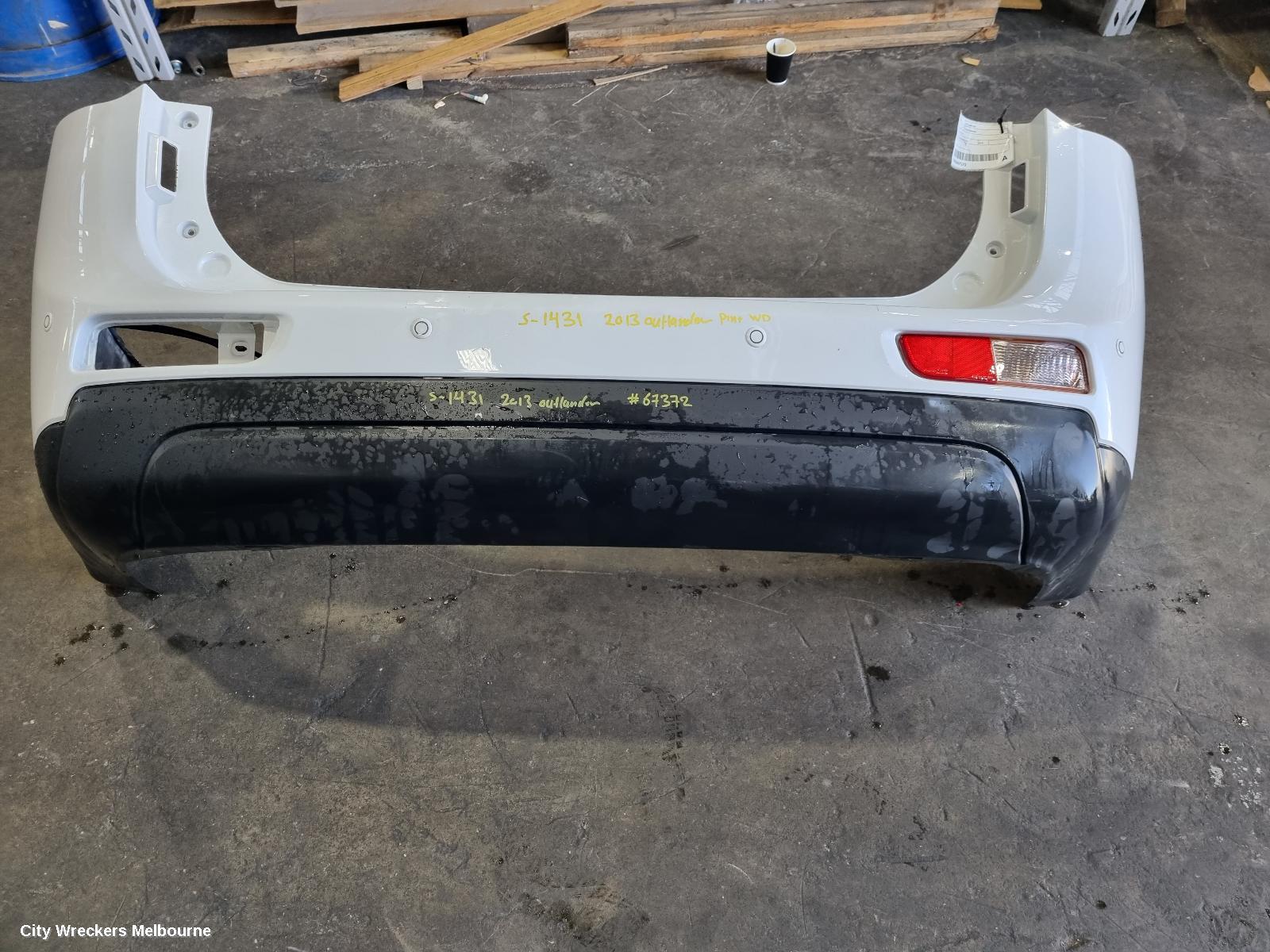 MITSUBISHI OUTLANDER REAR BUMPER, ZJ, 10/2012 - 02/2014