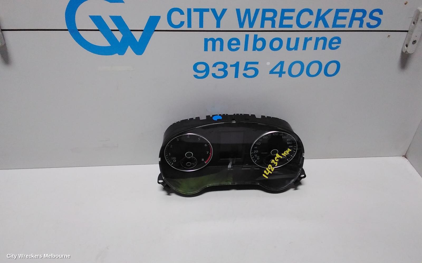 VOLKSWAGEN JETTA INSTRUMENT CLUSTER, PETROL, AUTO T/M, 1B, 02/2011 - 01/2015