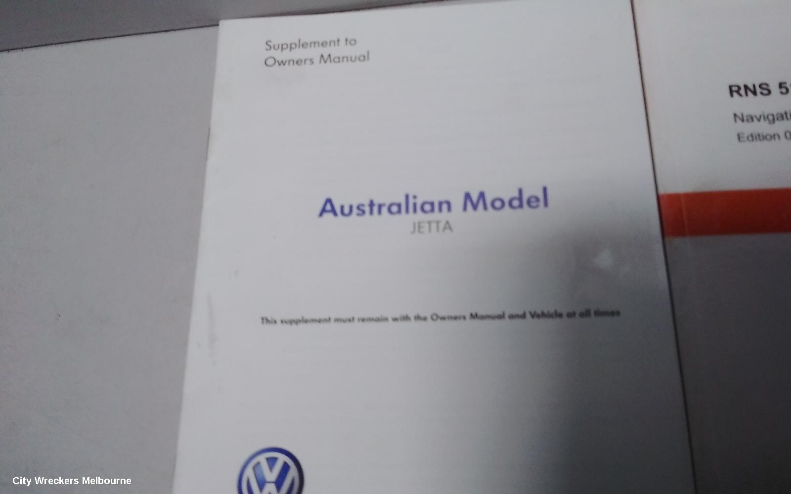 VOLKSWAGEN JETTA OWNERS HANDBOOK, 1B, PETROL, 02/2011 - 12/2017