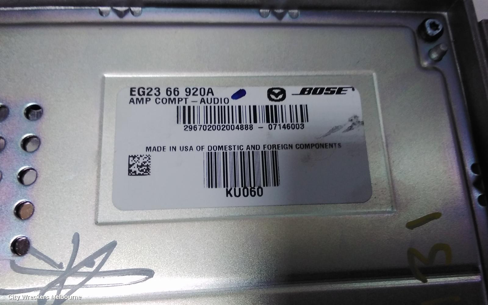 MAZDA CX7 RADIO/CD/DVD/SAT/TV, AMPLIFIER, ER, 11/2006 - 09/2009