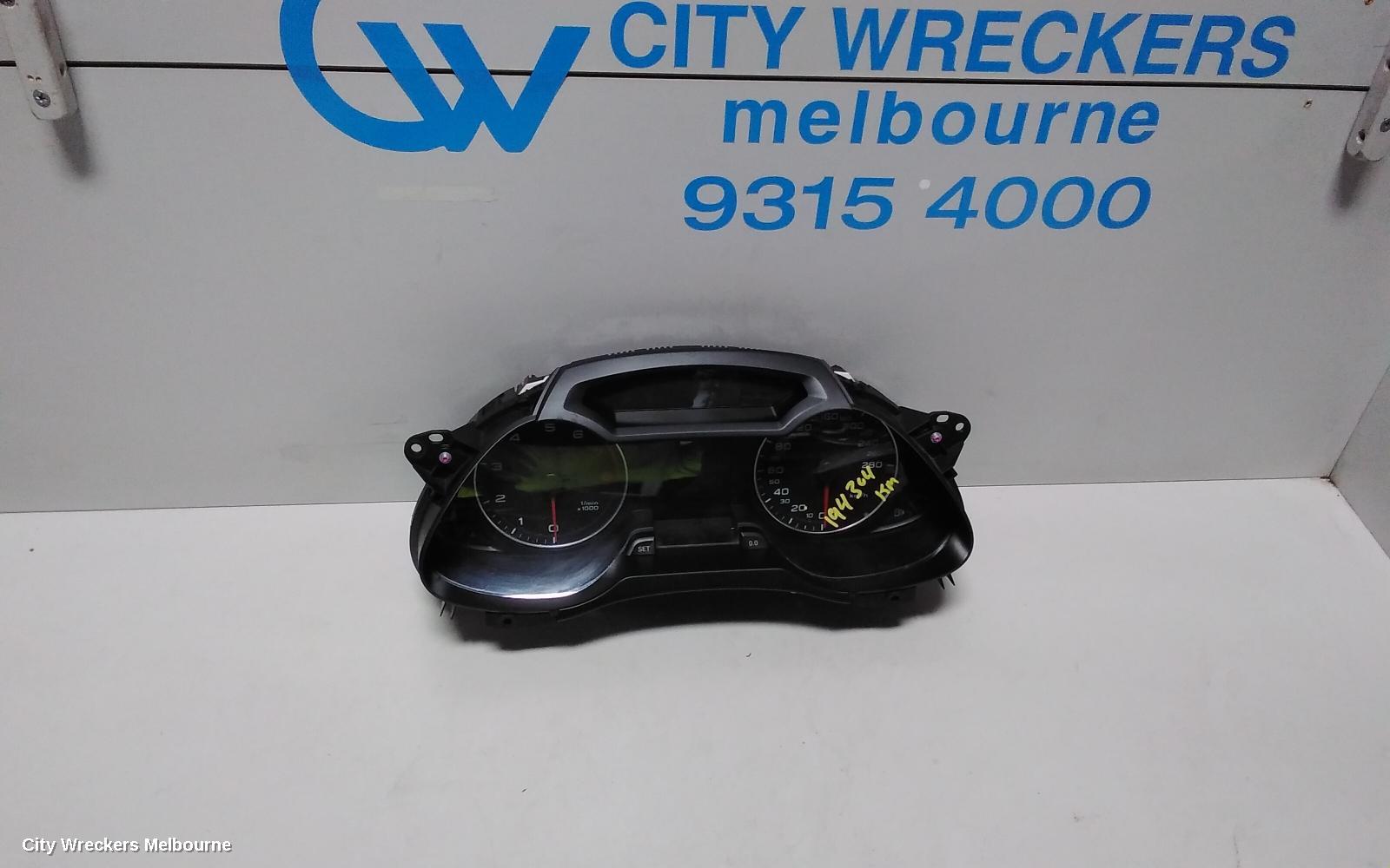 AUDI A4 INSTRUMENT CLUSTER, A4, PETROL, AUTO T/M, B8 8K, 02/2008 - 06/2012