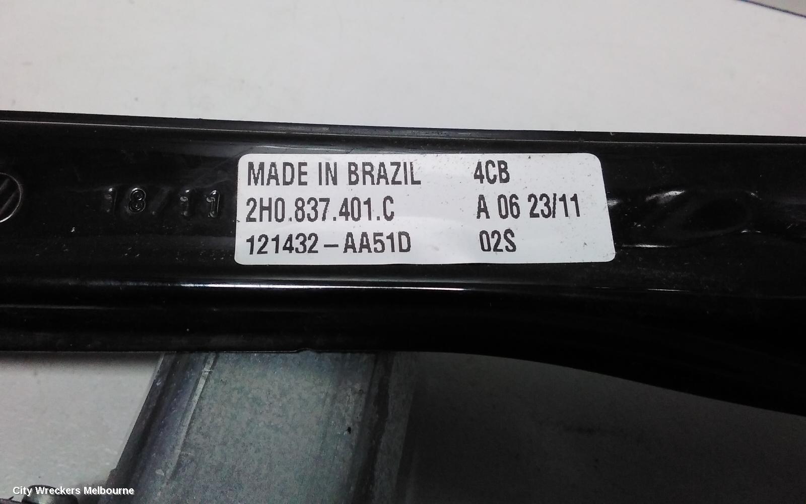 VOLKSWAGEN AMAROK LEFT FRONT WINDOW REG/MOTOR, 2H, 12/2010 ONWARDS