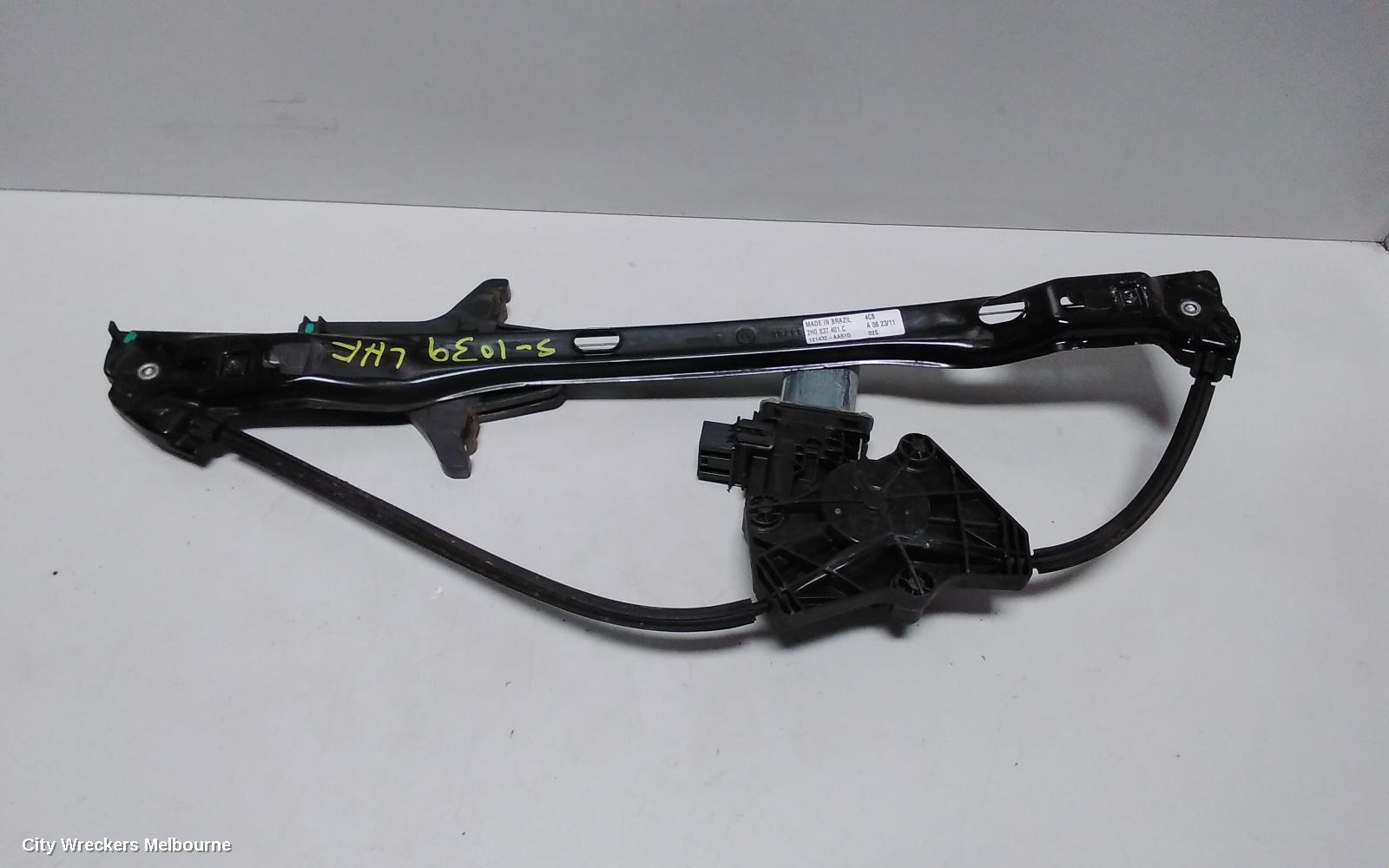 VOLKSWAGEN AMAROK LEFT FRONT WINDOW REG/MOTOR, 2H, 12/2010 ONWARDS