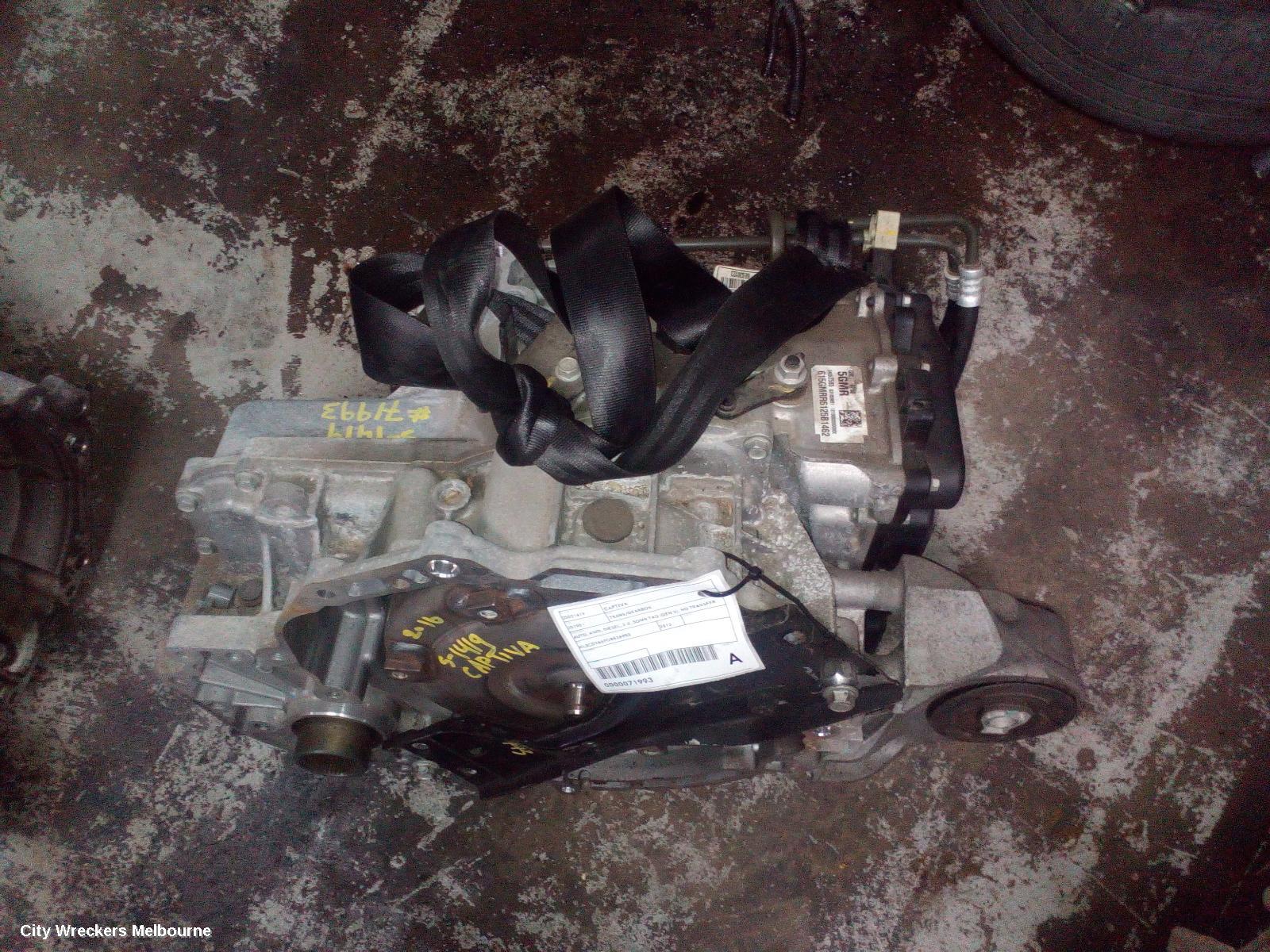 HOLDEN CAPTIVA TRANS/GEARBOX, AUTO, AWD, DIESEL, 2.2, 5GMR TAG (GEN 2), NO TRANSFER CASE, CG, 08/2012 - 06/2018