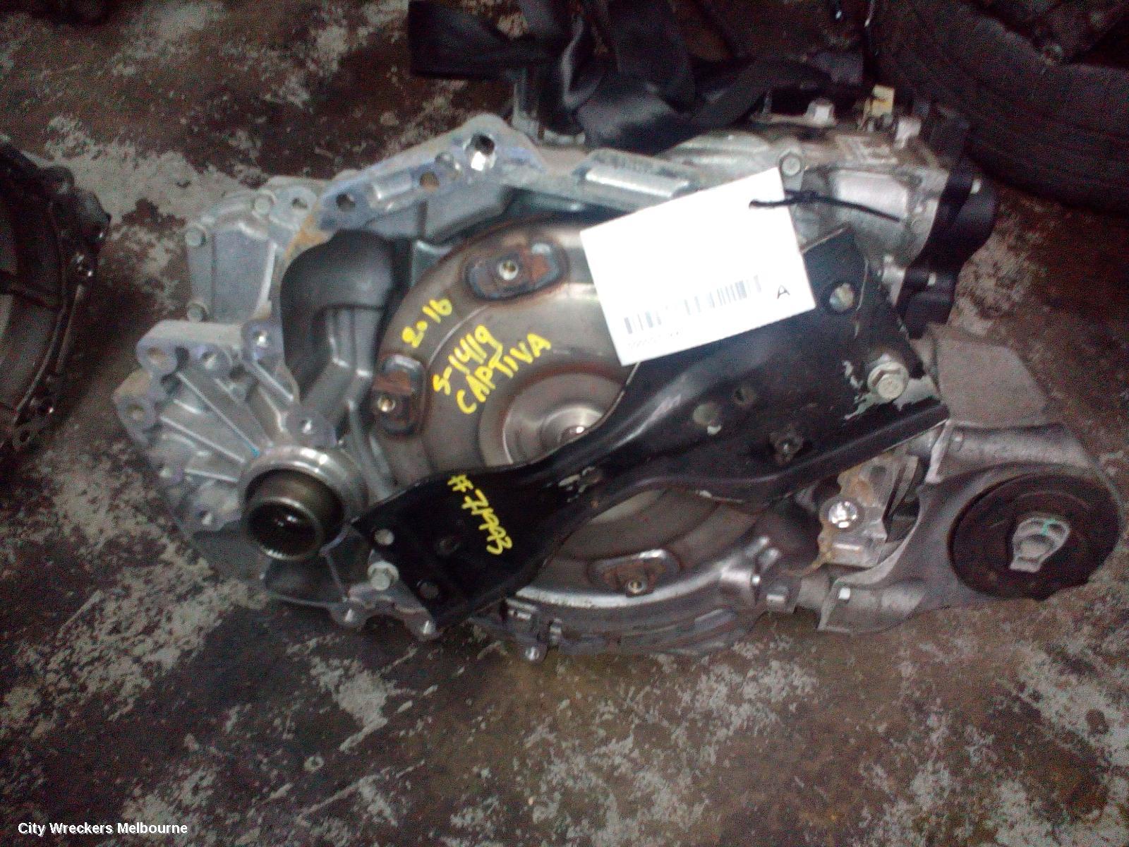 HOLDEN CAPTIVA TRANS/GEARBOX, AUTO, AWD, DIESEL, 2.2, 5GMR TAG (GEN 2), NO TRANSFER CASE, CG, 08/2012 - 06/2018