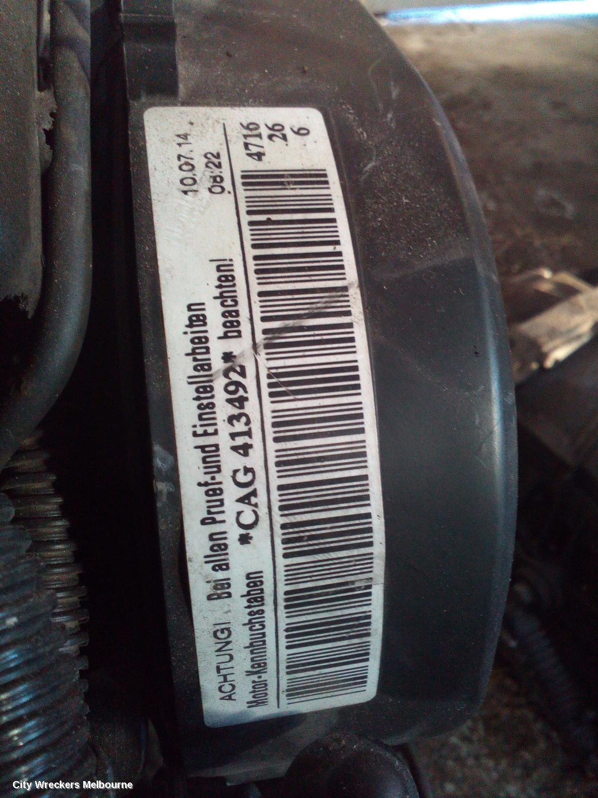 AUDI A4 ENGINE, DIESEL, 2.0, TURBO, FWD, B8 8K, CAGB CODE, 03/2010 - 06/2012