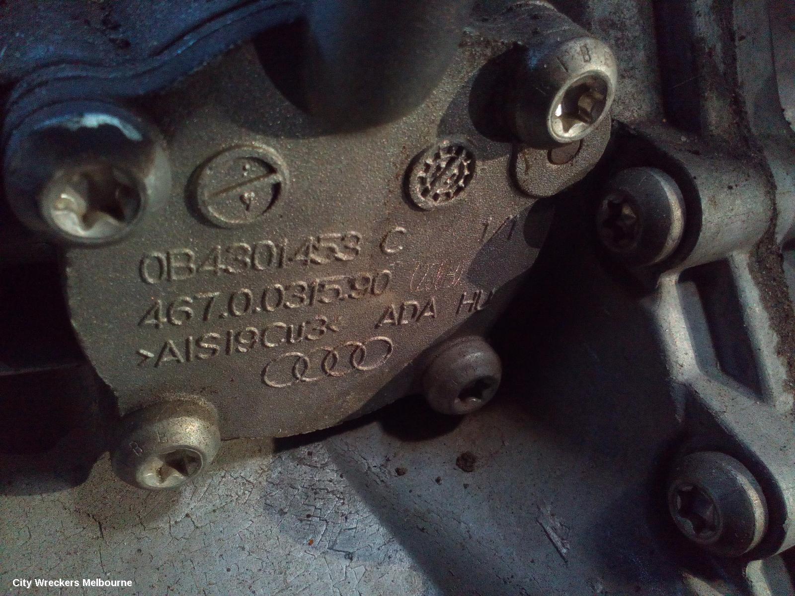 AUDI A4 TRANS/GEARBOX, MANUAL, FWD, DIESEL, 2.0, TURBO, B8 8K, LLM CODE, 03/2010 - 06/2012
