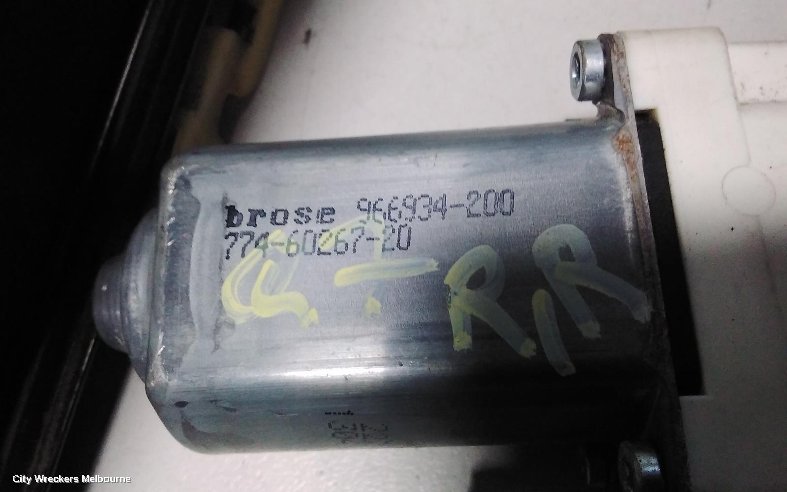 AUDI Q7 RIGHT REAR WND REG/MOTOR, 4L, 09/2006 - 08/2015