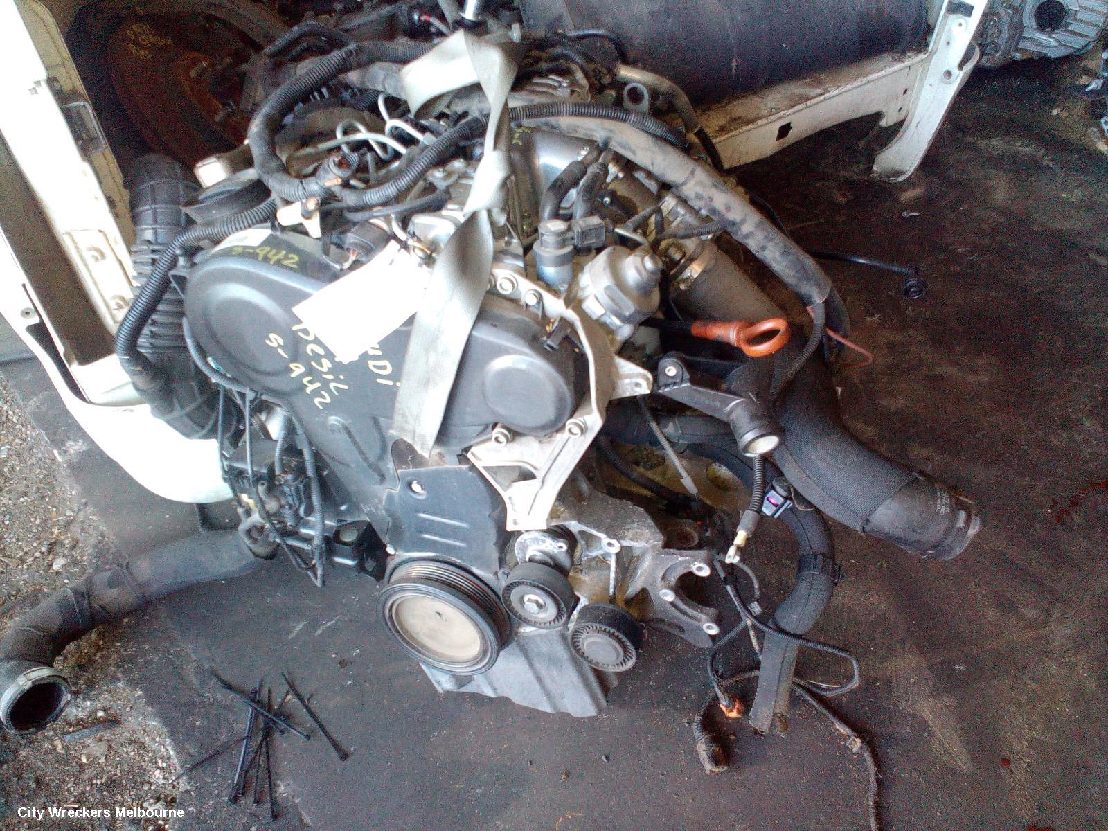 AUDI A4 ENGINE, DIESEL, 2.0, TURBO, FWD, B8 8K, CAGA CODE, 02/2008 - 08/2009