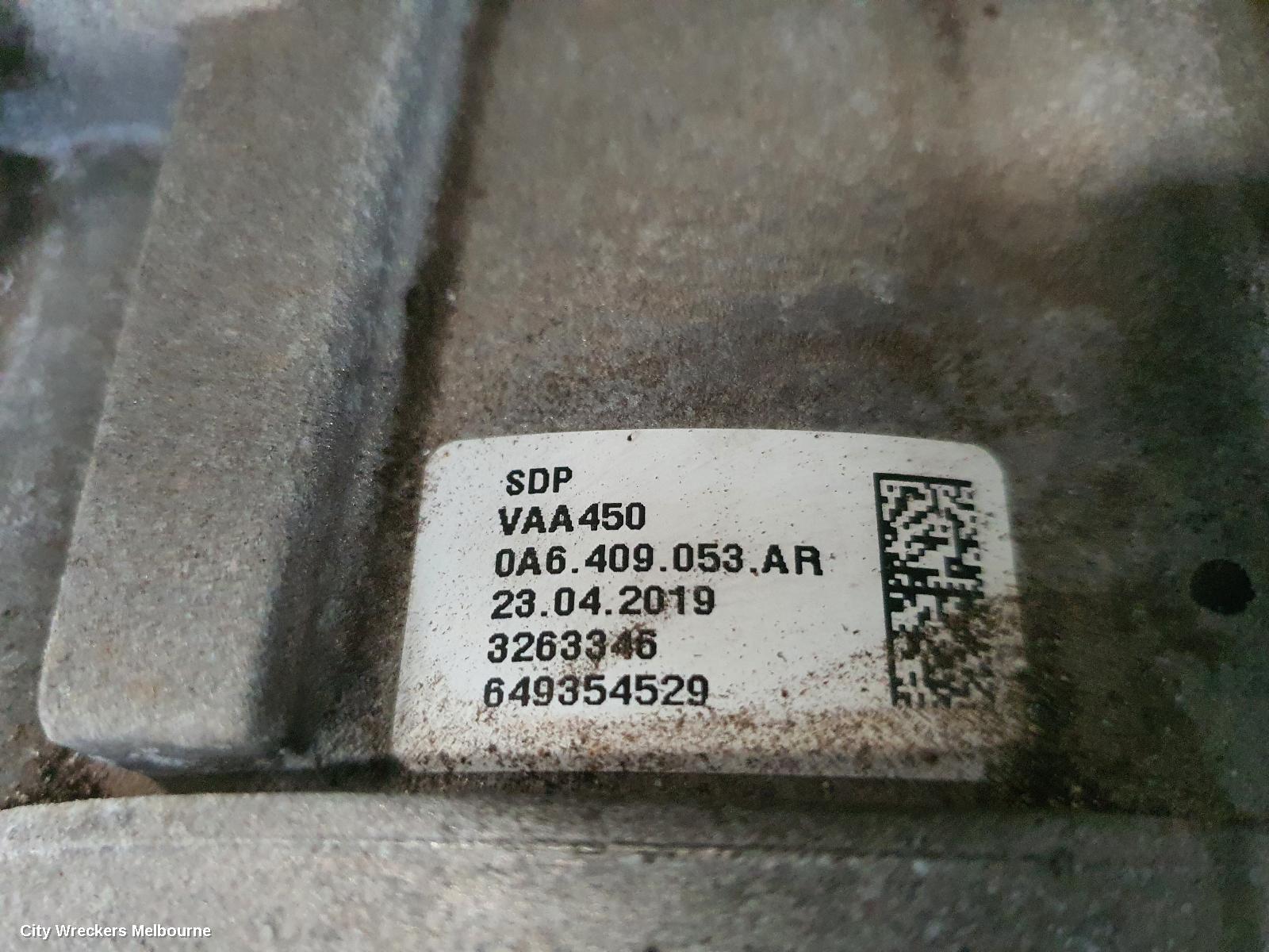 VOLKSWAGEN TIGUAN TRANS/GEARBOX, AUTO, AWD, PETROL, 2.0, 7 SPEED, W/ TRANSFER CASE, 5NA, TUR CODE, 06/2016 ONWARDS