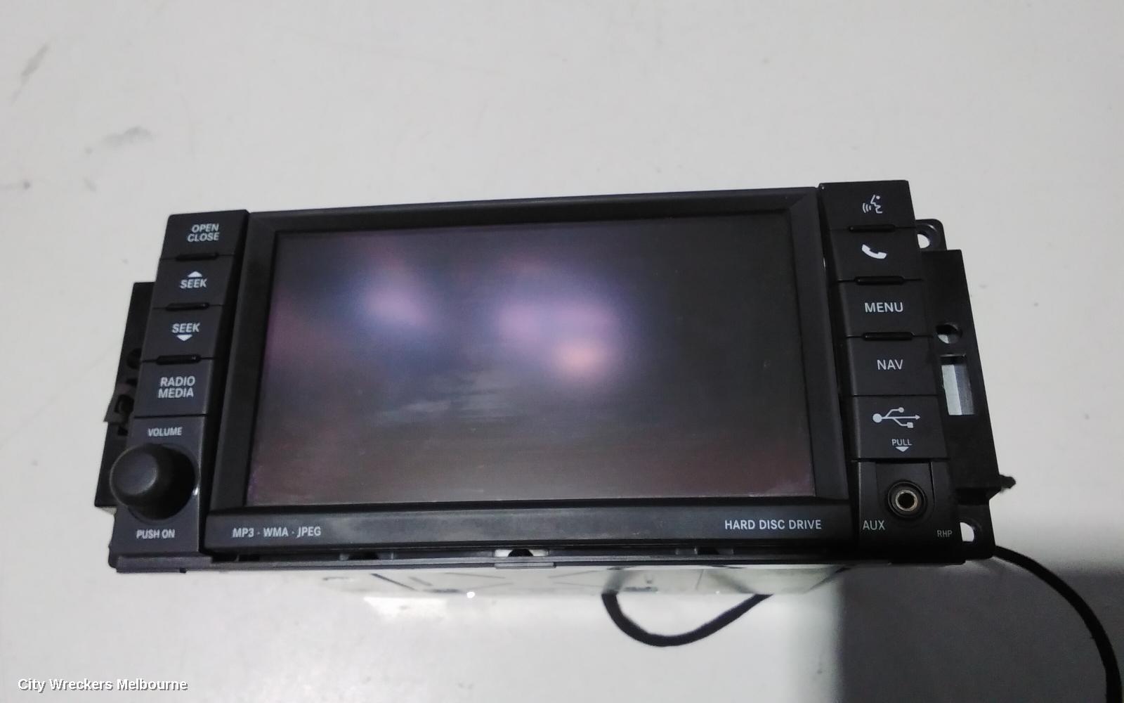 JEEP PATRIOT RADIO/CD/DVD/SAT/TV, DISPLAY/HEAD UNIT, MEDIA CENTRE 731N, SAT NAV TYPE, MK, 08/2007 - 12/2014