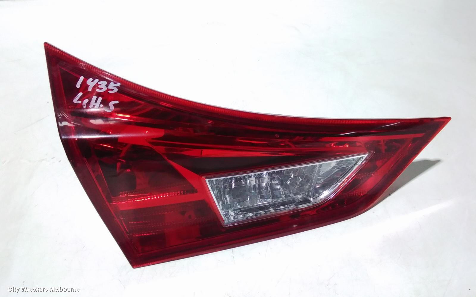 TOYOTA COROLLA REAR GARNISH, TAILGATE LAMP (LH SIDE), ZRE182R, HATCH, 10/2012 - 03/2015