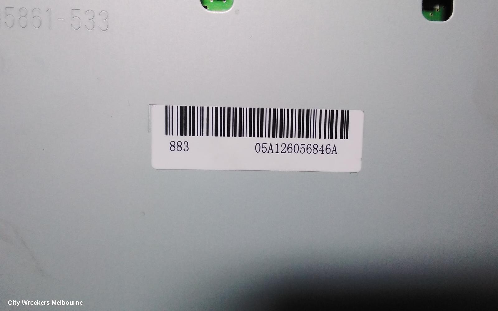 TOYOTA COROLLA RADIO/CD/DVD/SAT/TV, SINGLE DISC W/ USB & BLUETOOTH, ZRE152/20153R, 03/2007 - 10/2013