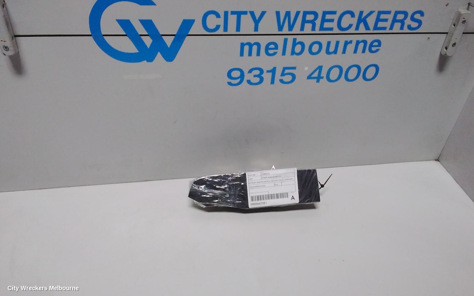TOYOTA COROLLA PWR DR WIND SWITCH, RH FRONT (MASTER SWITCH), ZRE182R, HATCH, STANDARD, 10/2012 - 03/2015