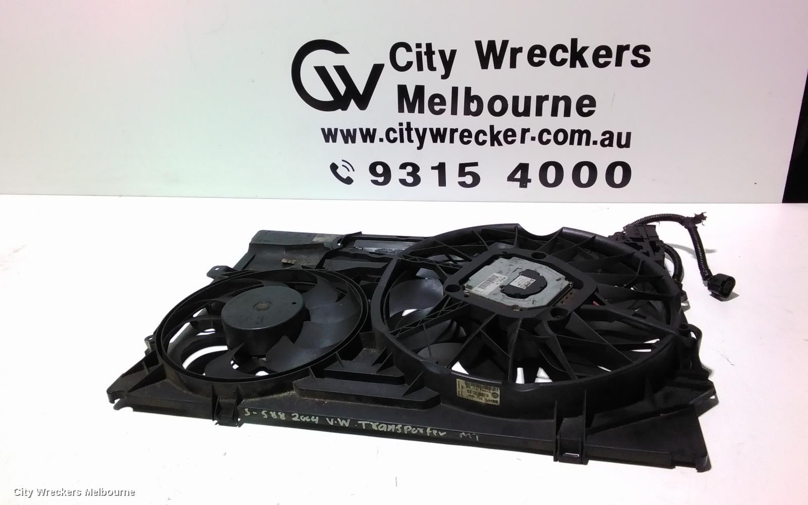 VOLKSWAGEN TRANSPORTER FAN, DUAL FAN ASSY, 2.5, DIESEL, T5, 08/2004 - 02/2010