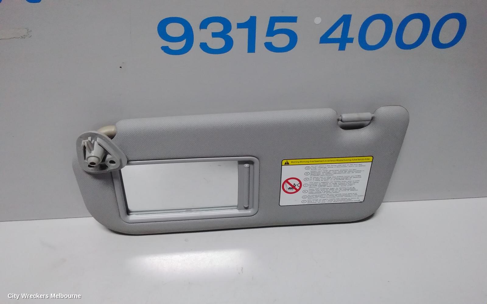 HYUNDAI IX35 SUNVISOR, LM SERIES, LH SIDE, NON LAMP & EXTENSION TYPE, 11/2009 - 01/2016