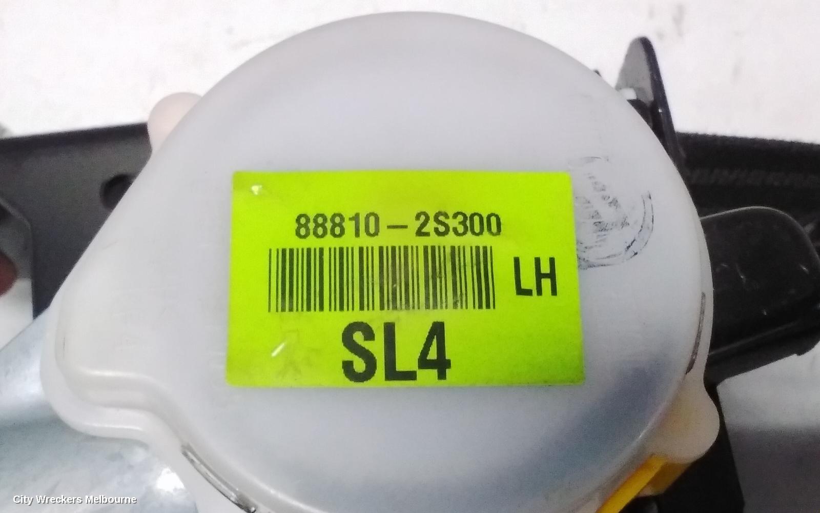 HYUNDAI IX35 SEATBELT/STALK, LH FRONT, SEATBELT ONLY, LM SERIES, 11/2009 - 01/2016
