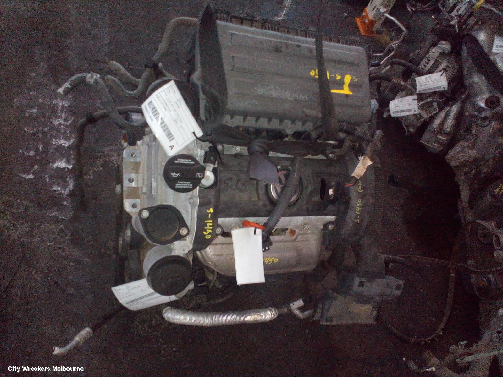 VOLKSWAGEN POLO ENGINE, PETROL, 1.6, 9N, BTS CODE, 07/2006 - 04/2010