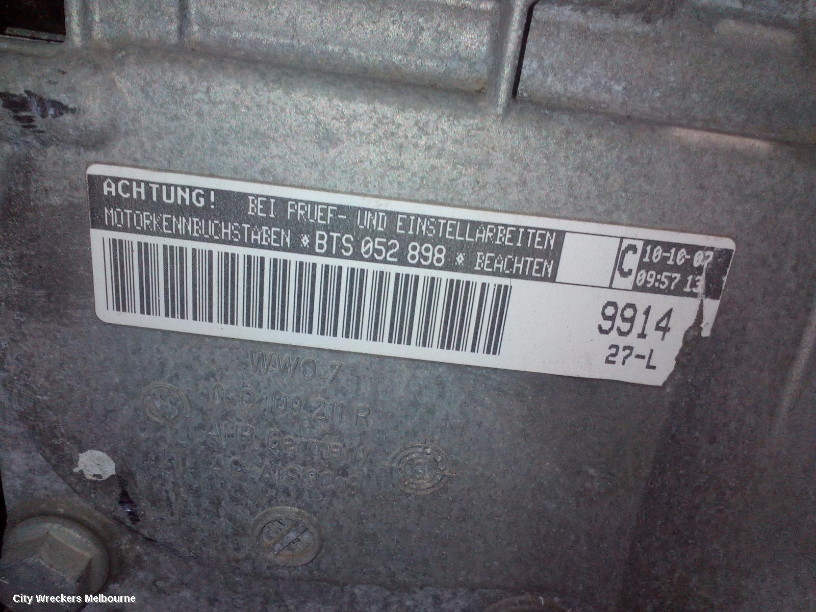 VOLKSWAGEN POLO ENGINE, PETROL, 1.6, 9N, BTS CODE, 07/2006 - 04/2010