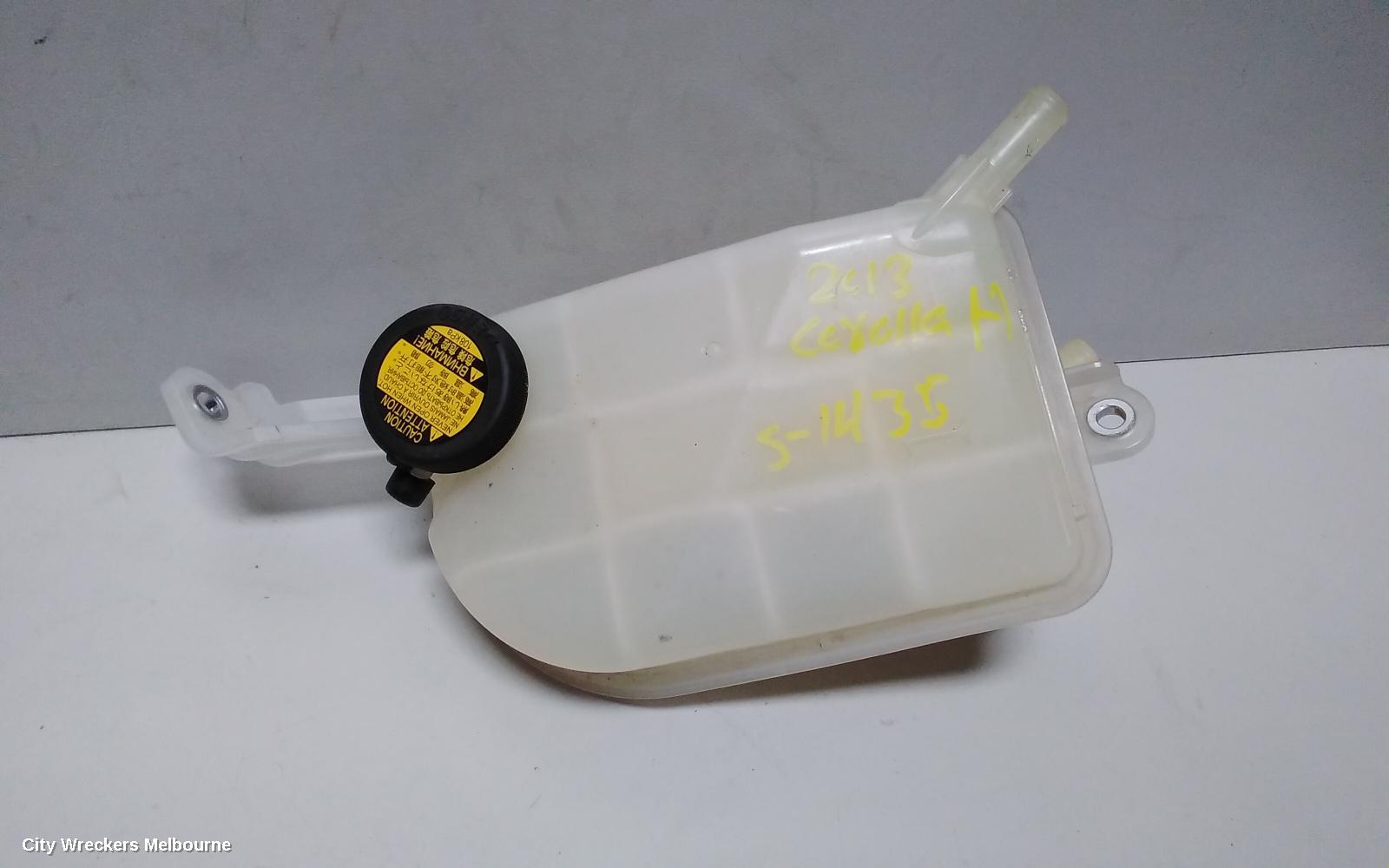 TOYOTA COROLLA OVERFLOW BOTTLE, ZRE182R, 10/2012 - 06/2018