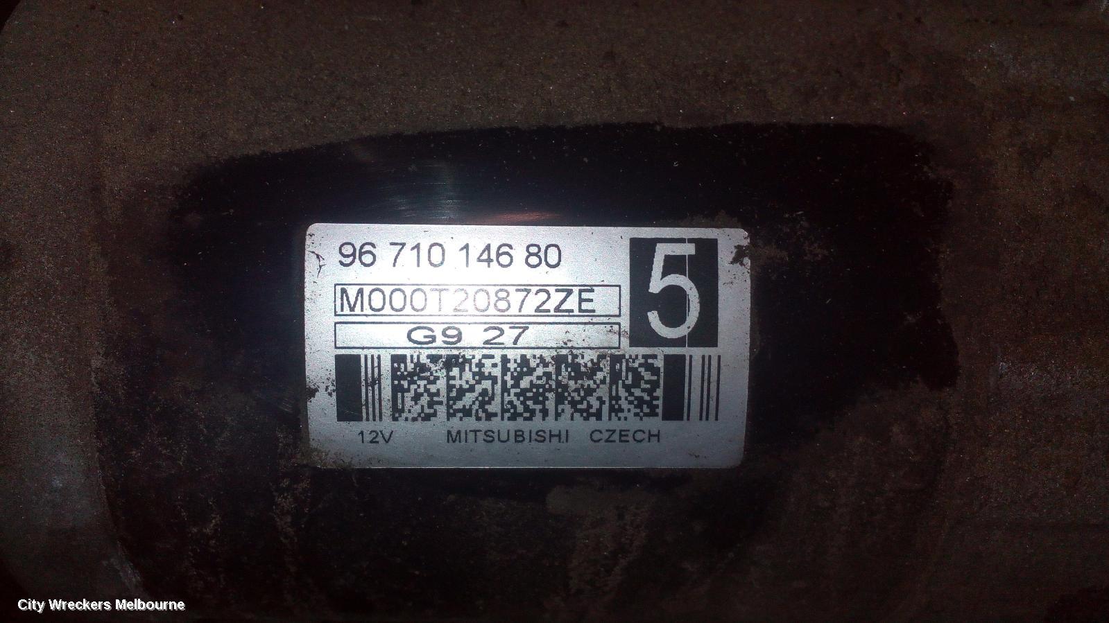 PEUGEOT 308 STARTER, DIESEL, 2.0, P/N M000T20871, T7, 09/2007 - 09/2014