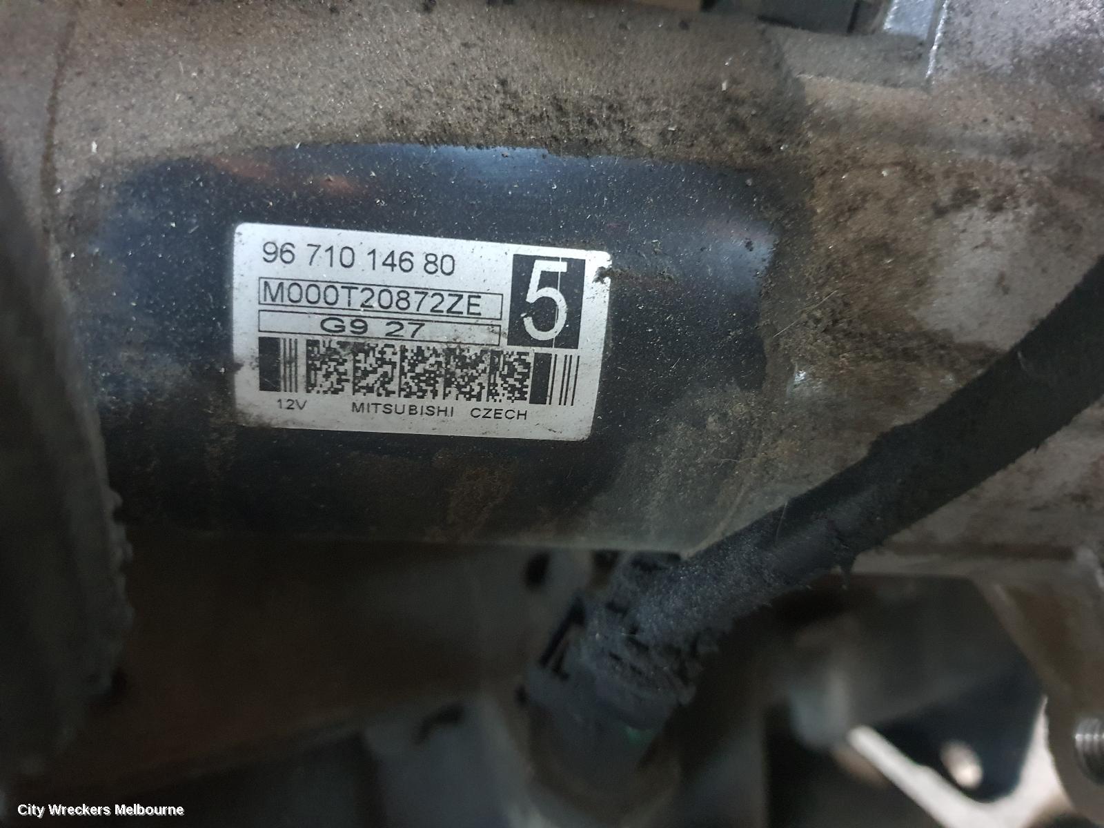 PEUGEOT 308 STARTER, DIESEL, 2.0, P/N M000T20871, T7, 09/2007 - 09/2014