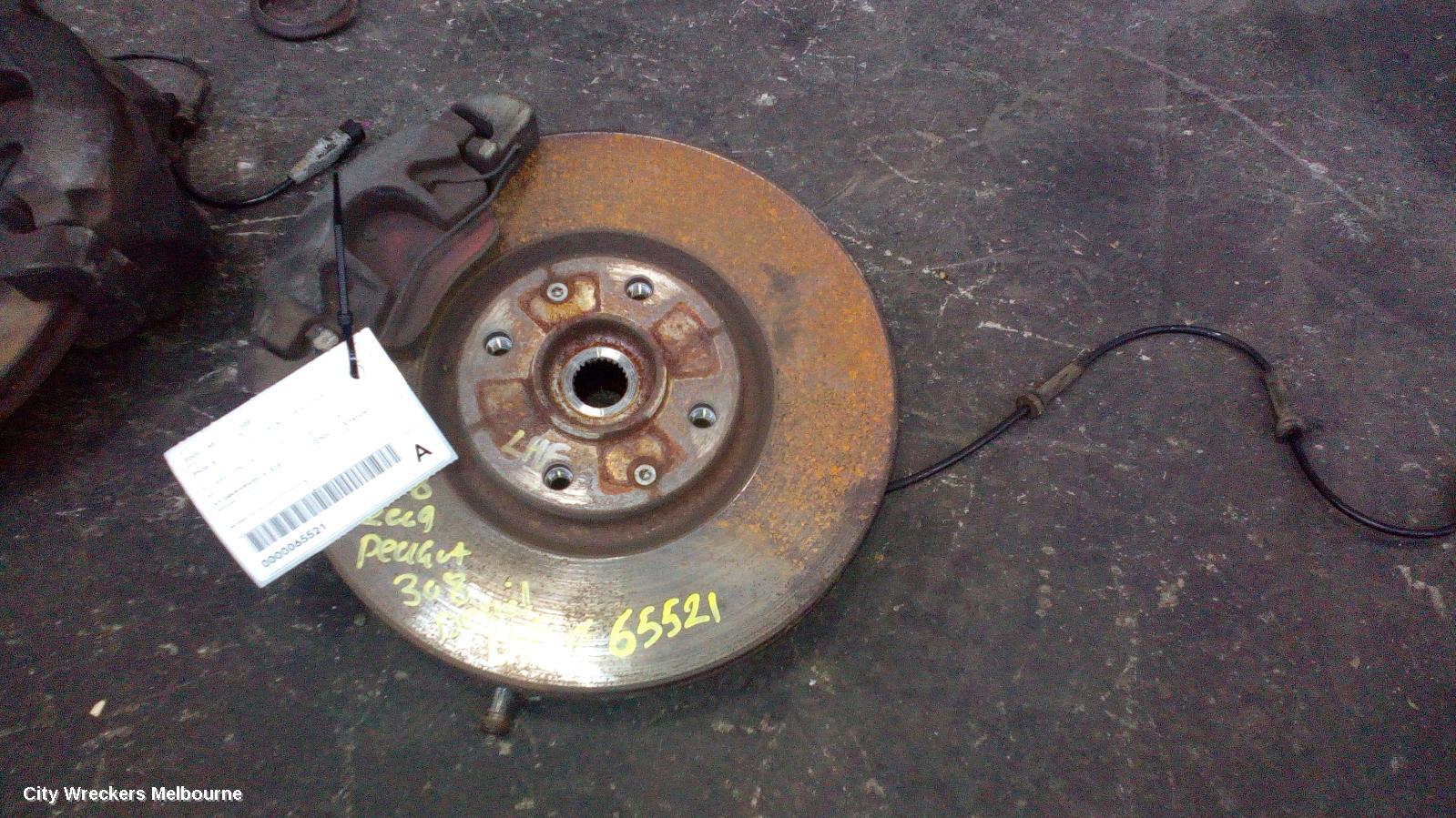 PEUGEOT 308 LEFT FRONT HUB ASSEMBLY, T7, ABS TYPE, 09/2007 - 12/2013