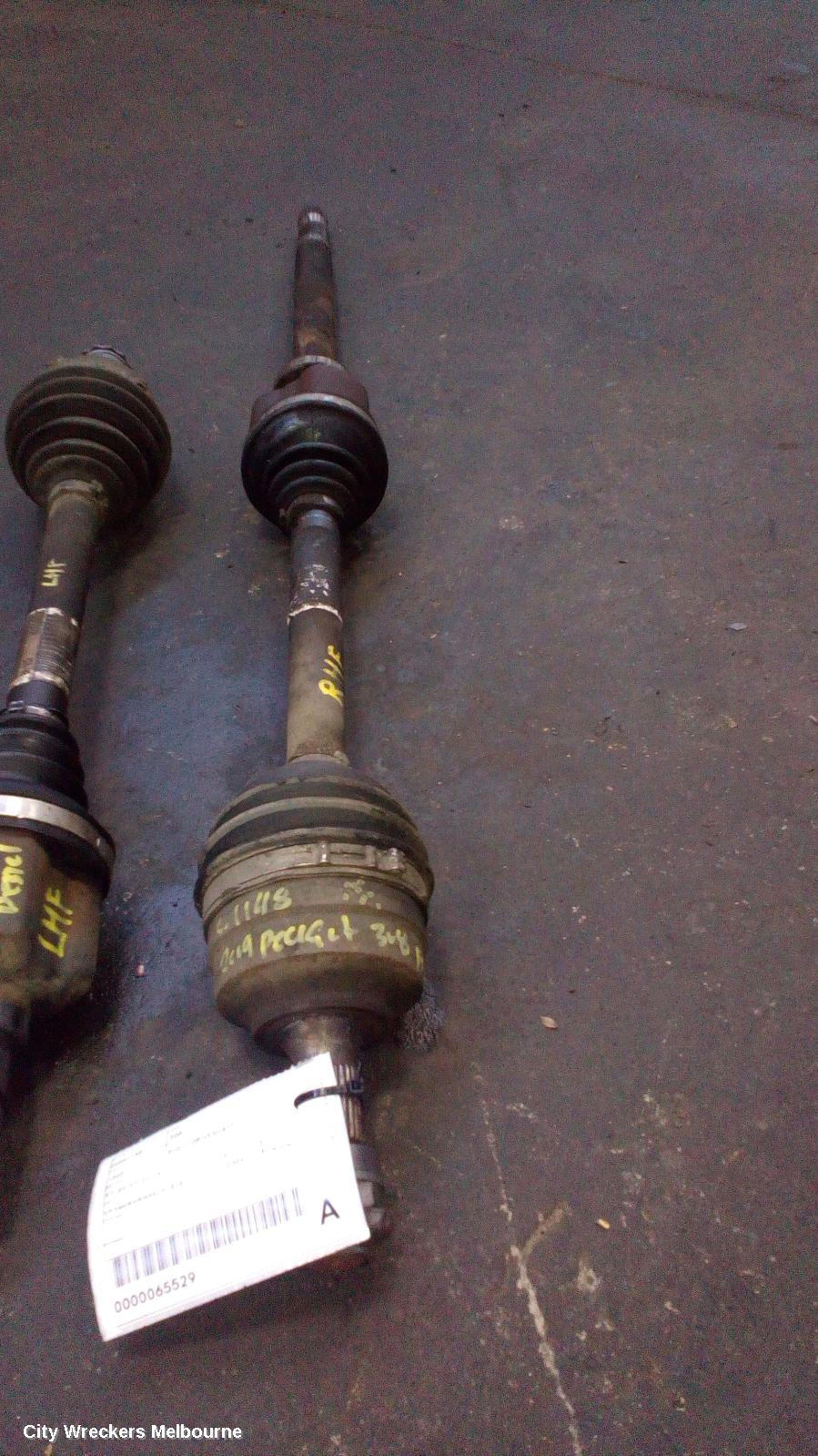 PEUGEOT 308 RIGHT DRIVESHAFT, T7, 09/2007 - 01/2014