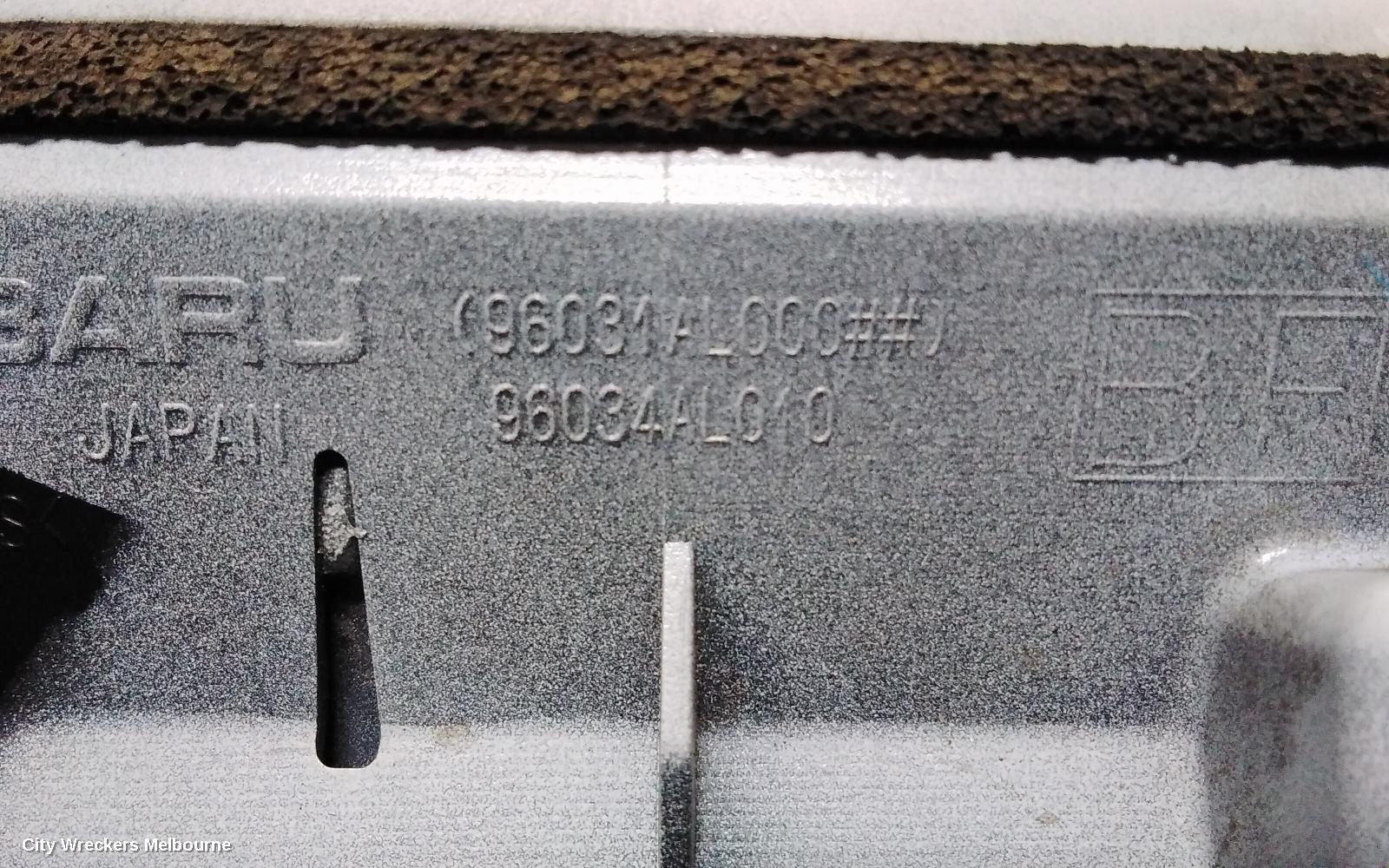 SUBARU OUTBACK REAR SPOILER, 6TH GEN, 08/2014 ONWARDS
