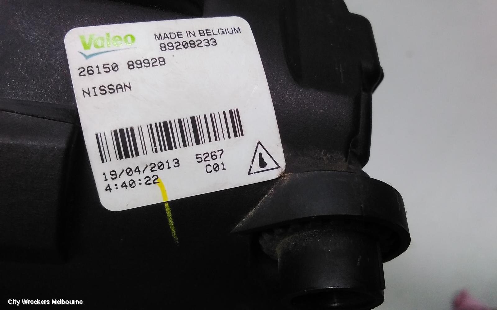 NISSAN PULSAR LEFT INDICATOR/FOG/SIDE, BUMPER FOGLAMP, C12, HATCH, 05/2013 - 12/2016