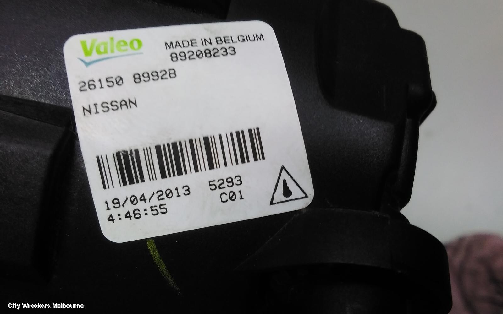 NISSAN PULSAR RIGHT INDICATOR/FOG/SIDE, BUMPER FOGLAMP, C12, HATCH, 05/2013 - 12/2016