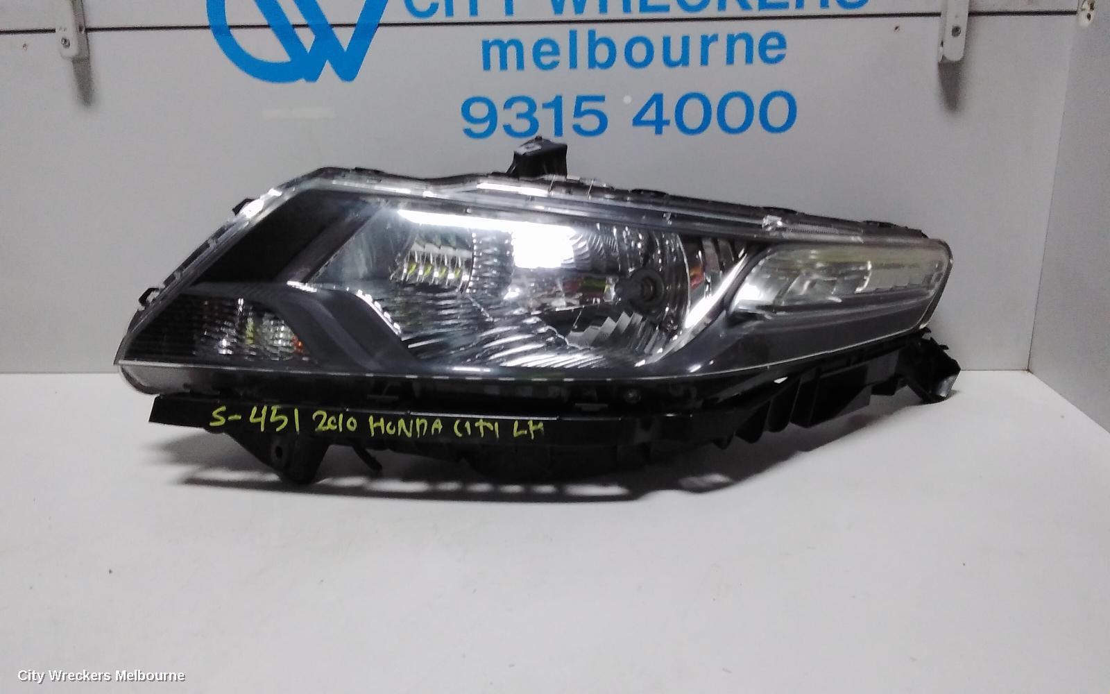 HONDA CITY LEFT HEADLAMP, GM, 01/2009 - 12/2013