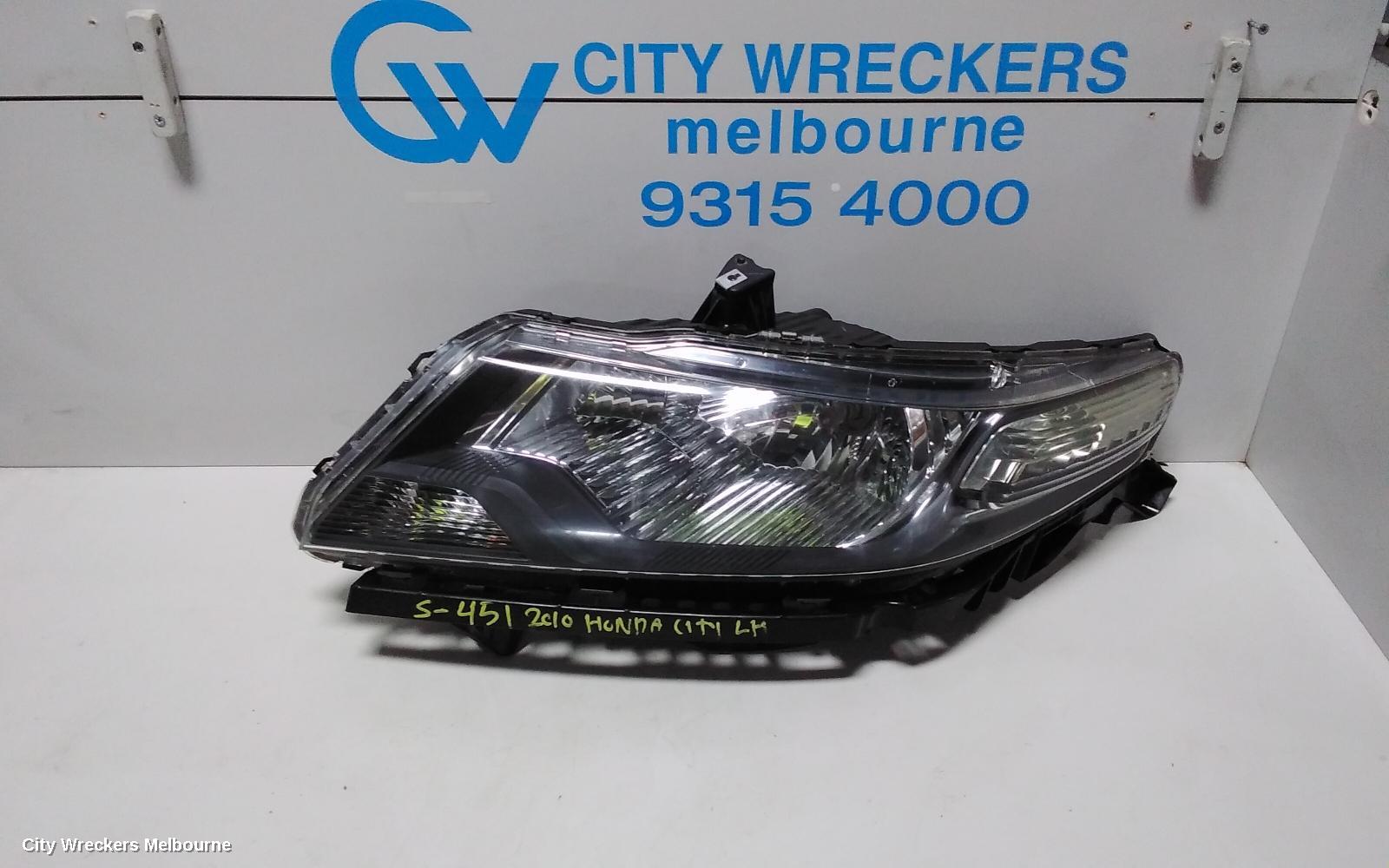 HONDA CITY LEFT HEADLAMP, GM, 01/2009 - 12/2013