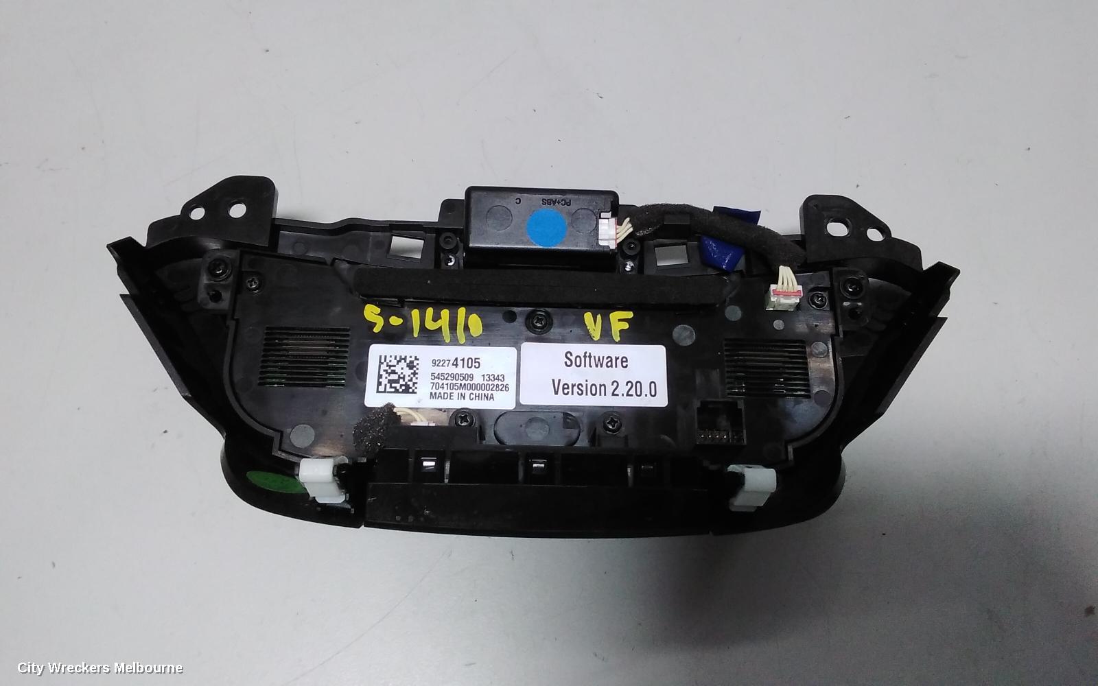 HOLDEN COMMODORE HEATER/AC CONTROLS, VF, 05/2013 - 12/2017